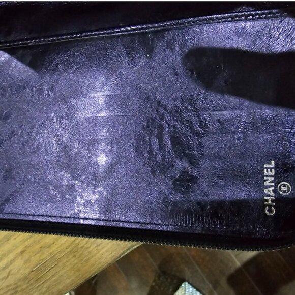 EUC Authentic ULTRA RARE Chanel Cambon Iridescent Blue Organizer Wallet - Picture 11 of 16